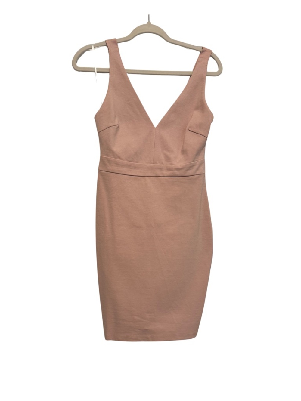 Lulus Sleeveless V-Neck Blush Bodycon Dress - Picture 5 of 11